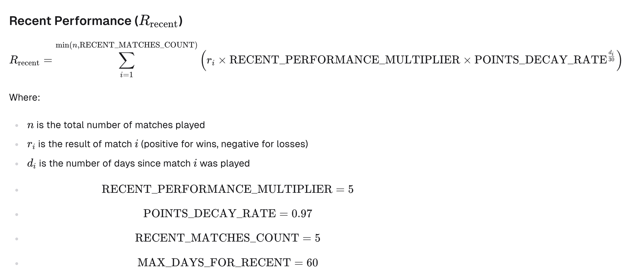 Performance Factors